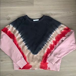 Daydreamer Tie Dye Varsity Crew Sweatshirt